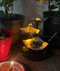 Homedics Tabletop Water Fountain, Home Décor Soothing Sound Machine - Automatic Pump, Deep Basin & Natural River Rocks. Indoor Zen Relaxation for Office, Living Room, or Bedroom, 8.25” Tall 32 71SCvPzNcZL