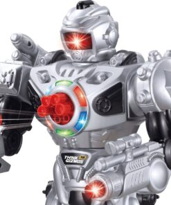 Think Gizmos Large Remote Control Robot for Kids – Superb Fun Toy RC Robot – Remote Control Toy Shoots Missiles, Walks, Talks & Dances (10 Functions) (Silver) Silver 33 71SD2PnSW5L