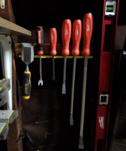 Master Magnetics 24” Heavy-Duty Magnetic Tool Holder, Easy-Install, 20-lb per inch Pull Force, Black Powder Coat with Yellow Stripe (AM1PLC) 24" 37 71SDTiNcML