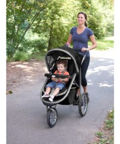Graco FastAction Fold Jogger Travel System | Includes the FastAction Fold Jogging Stroller and SnugRide 35 Infant Car Seat, Gotham 43 71SDa4zBRgL