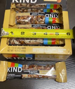 KIND Bars, Caramel Almond & Sea Salt, Healthy Snacks, Gluten Free, Low Sugar, 6g Protein, 12 Count 12 Count (Pack of 1) 36 71SDcgv4xbL
