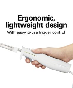 Hamilton Beach Electric Knife Set for Carving Meats, Poultry, Bread, Crafting Foam & More, Reciprocating Serrated Stainless Steel Blades, Ergonomic Design Storage Case + Fork Included, 5 Foot Cord New for 2023 21 71SDftVdLL 1