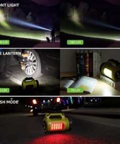 LE Rechargeable LED Camping Lantern, 1000LM, 5 Light Modes, Power Bank, IPX4 Waterproof, Lantern Flashlight for Hurricane Emergency, Hiking, Home and More, USB Cable Included 45 71SEIms vWL