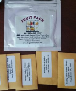 Heirloom Fruit Seeds- Non Hybrid- Real Survival Seeds. Honeydew Green Melon, Banana Melon, Honey Rock Cantaloupe, Watermelon Crimson Sweet, Sugar Baby Watermelon Seeds, Hales Best Jumbo Melon,Non GMO 37 71SEVh6mPEL