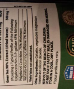 Zhou Green Tea Extract Capsules with EGCG, Natural Energy, Mental Focus, Immune Health, Antioxidant and Heart Support, Non-GMO, Vegan, Gluten Free, 120 Capsules 39 71SFvWBkeEL