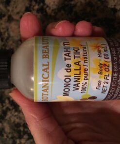 MONOI de TAHITI VANILLA TIKI OIL 100% Natural / 100% PURE BOTANICALS. 2 Fl.oz.- 60 ml. For Skin, Hair and Nail Care. 11 71SGwDd6M L