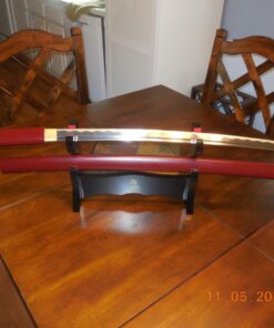MAKOTO Handmade Sharp Samurai Shirasaya Sword Rosewood Burgundy Red Scabbard Saya 40 71SI1HxsJOL