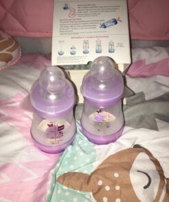 MAM Easy Start Anti Colic 5 oz Baby Bottle, Easy Switch Between Breast and Bottle, Reduces Air Bubbles, 2 Pack, Newborn, Girl 2 Count (Pack of 1) 28 71SIRde6BUL