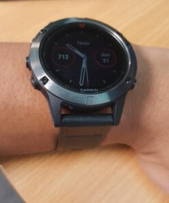 Garmin fēnix 5, Premium and Rugged Multisport GPS Smartwatch, Slate Gray/Black Band, 47 MM Watch Only Slate Gray with Black Band 47mm 56 71SIejohWrL