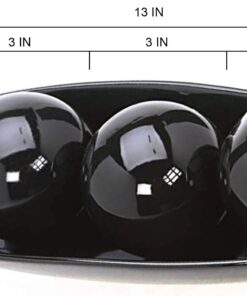Hosley Decorative Bowl and Orb Set. Ideal Gift for Weddings Special Occasions and for Decorative Centerpiece in Your Living Dining Room (Black) Black 31 71SIqNqetiL