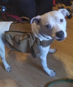 OneTigris Dog Pack Hound Travel Camping Hiking Backpack Saddle Bag Rucksack for Medium & Large Dog (Brown, Large) 11.4"L x 8.7"W x 2.4"H Brown 47 71SJmaFCmmL