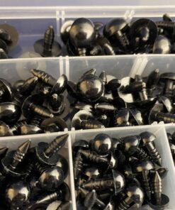 OUTUXED 520pcs Plastic Safety Eyes and Noses with Washers, Craft Doll Eyes, Black Safety Eyes for Amigurumi, Puppet, Plush Animal and Teddy Bear 33 71SL7v1nFUL