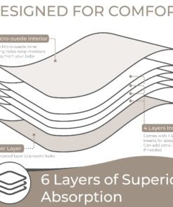 Nora's Nursery Baby Cloth Pocket Diapers Bamboo Inserts 1 Wet Bag 7 Pack B&W Unisex 2 26 71SOk6yyypL