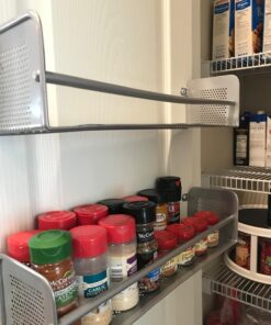 Simple Houseware Wall Mounted Spice Rack, Silver, Set of 2 37 71SPKIwcxpL