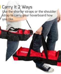 Swagtron Hands-Free Smart Board Backpack Strap Carry Bag - For T1 and T5, and Most Other Hoverboards Red 9 71SQ4i30gXL