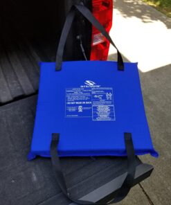 Stearns Nylon Utility Flotation Cushion, USCG Approved Type IV Throwable PFD, Doubles as Comfortable Place to Sit, 16in x 14in Blue/Black Chair 7 71SQ62ZwvTL