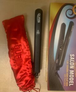 Gurin Ceramic Tourmaline Flat Iron Hair Straightener, 1.25 inch with Carrying Case 30 71SQEs 0nvL