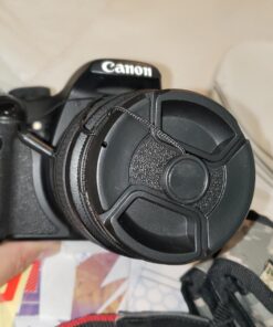 58mm Lens Cap Bundle - 4 Snap-on Lens Caps for DSLR Cameras - 4 Lens Cap Keepers - Microfiber Cleaning Cloth Included - Compatible Nikon, Canon, Sony Cameras (58mm) 58mm 73 71SQGpoDfGL