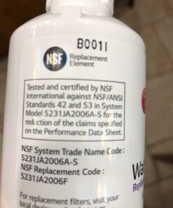 LG LT600P - 6 Month / 300 Gallon Capacity Replacement Refrigerator Water Filter (NSF42 and NSF53 5231JA2006A, 5231JA2006B, 5231JA2006F, or 5231JA2006F , White 42 71SQfBkRdrL