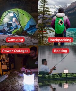 LuminAID PackLite Max 2-in-1 Camping Lantern and Phone Charger | For Backpacking, Emergency Kits and Travel | As Seen on Shark Tank Max White 150 Lumens 27 71SRHgcNLZL