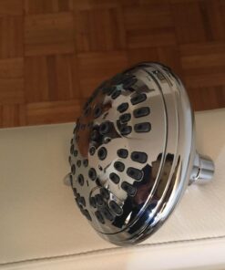 ShowerMaxx Luxury Spa Series Shower Head, 6 Spray Setting, 4.5 Inch Adjustable High Pressure Shower Head Fixture for Hard Water, 360-Degree Tilt Massage Shower System - Polished Chrome Shower Head 56 71SRWIQLdcL