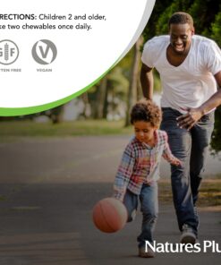 NaturesPlus Animal Parade Gold Children's Multivitamin - Assorted Cherry, Orange & Grape Flavors - 120 Chewable Animal-Shaped Tablets - Vegetarian, Gluten Free - 60 Servings Cherry, Orange, Grape 120 Count (Pack of 1) 15 71SRbvOh0vL