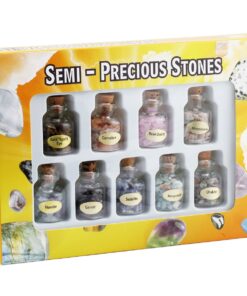 Alternative view of SUNYIK 9 Mini Gemstone Bottles Chip Crystal Healing Tumbled Gem Reiki Wicca Stones Set #1-9 Mini Bottles(vary Stone)