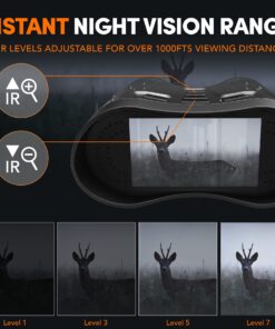GTHUNDER Night Vision Binoculars - 4K Rechargeable Infrared Digital Night Vision Goggles Black Rechargeable 12 71SRzDB0taL