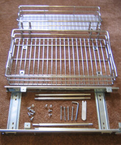 LYNK PROFESSIONAL® Slide Out Under Sink Cabinet Organizer - 11.5 in. wide x 18 inch deep - Sliding Pull Out Shelf for Inside Kitchen Cabinet or Under Sink - Lifetime Limited Warranty – Chrome 11.5x18 Chrome 42 71SSEHTqd4L