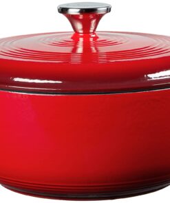 Alternative view of Lodge 4.5 Quart Enameled Cast Iron Dutch Oven with Lid – Dual Handles – Oven Safe up to 500° F or on Stovetop - Use to Marinate, Cook, Bake, Refrigerate and Serve – Island Spice Red