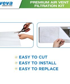 VEVA Premium Air Vent Filters for Home & AC - 72"" x 16"" Electrostatic Media Kit with 120"" Installation Tape - Versatile Customizable Vent Filter Roll for Allergies (30+ Filters per Roll) 36 71SU5PzXtrL