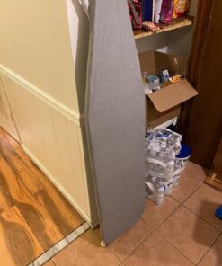 Epica Ironing Board Cover and Pad - Standard Size 15x54 Padded Ironing Board Covers, Heat Reflective Coating, Elastic Edge, Thick Pads, Scorch & Stain Resistant Iron Board Cover with Padding Grey Gray 54 71SUG6l8mL