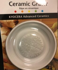 Kyocera 3.5” Ceramic Grater For Ginger, Cheese, Garlic, and More, Essential Kitchen Tool, White 3-1/2-Inch 44 71SUZL4humL