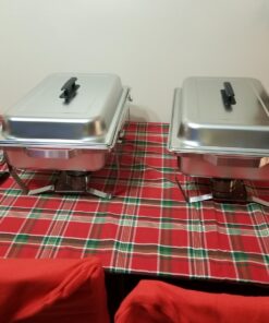 TigerChef Chafing Dish Buffet Set - Chaffing Dishes Stainless Steel - 3 Sets of Chafers and Buffet Warmer Sets: 6 Chafing Gels, 3 Slotted Spoons and Foldable Frame - Food Warmers for Parties Buffets 30 71SUkg8FekL