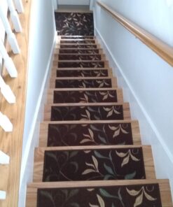 Machine Washable Leaves Design Non-Slip Rubberback 2x5 Traditional Runner Rug for Hallway, Kitchen, Bedroom, Entryway, 20" x 59", Brown Leaves Brown Runner - 20" x 59" 40 71SV9rCvqpL