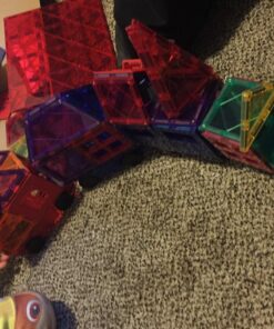 Children Hub 100pcs Magnetic Tiles Set - Educational 3D Magnet Building Blocks - Building Construction Toys for Kids - Upgraded Version with Strong Magnets - Creativity, Imagination, Inspiration 36 71SVhotvSFL