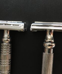 Parker Safety Razor, 99R Chrome Long Handle Heavyweight Butterfly Open Double Edge Safety Razor for Men, 5 Parker Premium Platinum Double Edge Razor Blades Included 55 71SW1GYC0pL