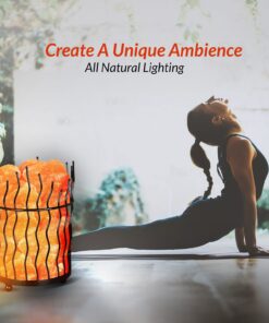 Himalayan Glow 1332 Piller Salt Basket Lamp, Single Pack, Amber Glow Pillar Design Basket Lamp - single pack 30 71SWmNknROL
