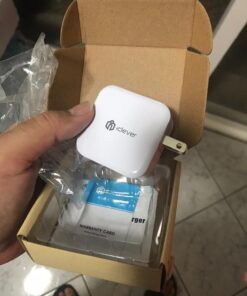 iClever BoostCube 2nd Generation 24W Dual USB Wall Charger with SmartID Technology, Foldable Plug, Travel Power Adapter for iPhone Xs/XS Max/XR/X/8 Plus/8/7 Plus/7/6S/6 Plus, iPad Pro Air/Mini and Other Tablet 1 Pack 52 71SXnT8OJnL