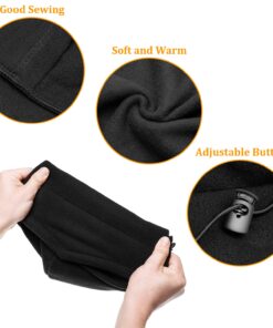 Alternative view of 2 Pack Balaclava Ski Face Mask for Men Women Windproof Ski Mask Full Face Mask Neck Winter Face Mask Sports Warmer Cap 15.75 x 12. 6 inches Black
