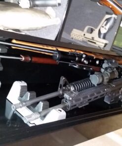 Lockdown Magnetic Barrel Rest with Rubber Contact Points for Gun Vault Organization, Storage and Security,Gray/Black, 11.5 Inch x 3.5 Inch x 7 Inch 18 71SYyQy2tL