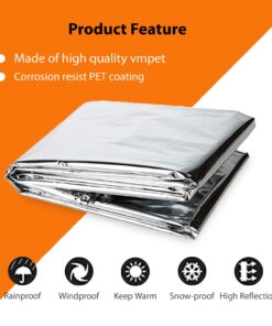NAVAdeal 2 Pack Silver Highly Reflective Mylar Films, 82x 47Inch, Metallized Foil Covering Sheet, Garden Greenhouse Farming, Increase Plant Growth Save Power, Reduce Uneven Heat Environment Safe Pack of 2 24 71SZHqTi8zS
