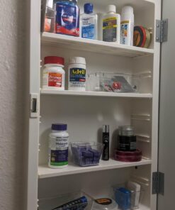 Vtopmart 25 PCS Clear Plastic Drawer Organizers Set, 4-Size Versatile Bathroom and Vanity Drawer Organizer Trays, Storage Bins for Makeup, Bedroom, Kitchen Gadgets Utensils and Office 59 71SZWMTbsBL