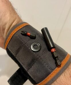 Klein Tools 55895 Magnetic Wristband, Tradesman Pro Tool Wristband Holds Wire Connectors, Screws, Nails, Drill Bits, With Breathable Mesh 32 71SZu1poVXL