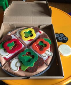 Melissa & Doug Felt Food Mix 'n Match Pizza Play Food Set (42 pcs) - Felt Pizza Play Set For Kids Kitchen, Pretend Play Pizza, Felt Pizza Toy For Toddlers And Kids Ages 2+ 43 71SaSW3T6cL