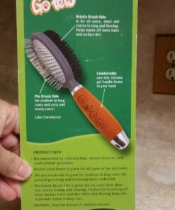 Professional Double Sided Pin & Bristle Brush for Dogs & Cats by GoPets Grooming Comb Cleans Pets Shedding & Dirt for Short Medium or Long Hair 63 71SajPuRWL