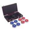 Hathaway Shuffleboard Pucks with Case (Set of 8), Dark Cherry Finish 9 71Sc47J04kL