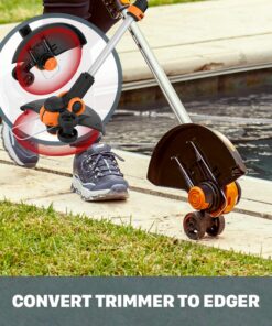 WORX WG162 20V Power Share 12" Cordless String Trimmer & Lawn Edger (Battery & Charger Included) 12 inches 18 71ScoHLY62L