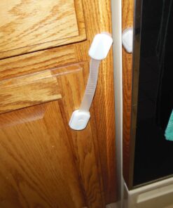 SKYLA HOMES Baby Locks (8-Pack) Child Safety Cabinet Proofing - Safe Quick and Easy 3M Adhesive Cabinet Drawer Door Latches No Screws & Magnets Multi-Purpose for Furniture Kitchen Ovens Toilet Seats 8 Count (Pack of 1) White 32 71Sd zBVLL 1