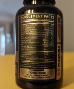 Zhou Hairfluence, Hair Growth Supplement with Biotin 5000mcg, Collagen, Keratin, Vitamin A, C, D3 & B12, Stronger Hair Skin and Nails, Non-GMO, Gluten Free, 60 Veg Caps 55 71SdDSyUrFL